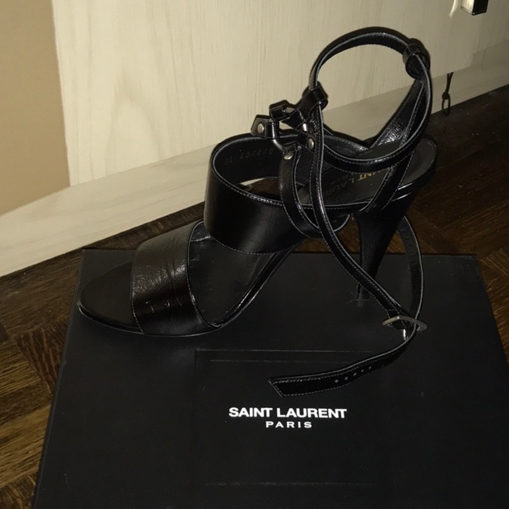 Saint Laurent ankle wrap sandal